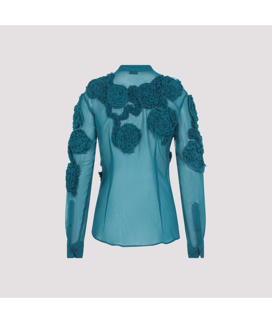 DRIES VAN NOTEN Зеленая вискозная блузы, фото 3