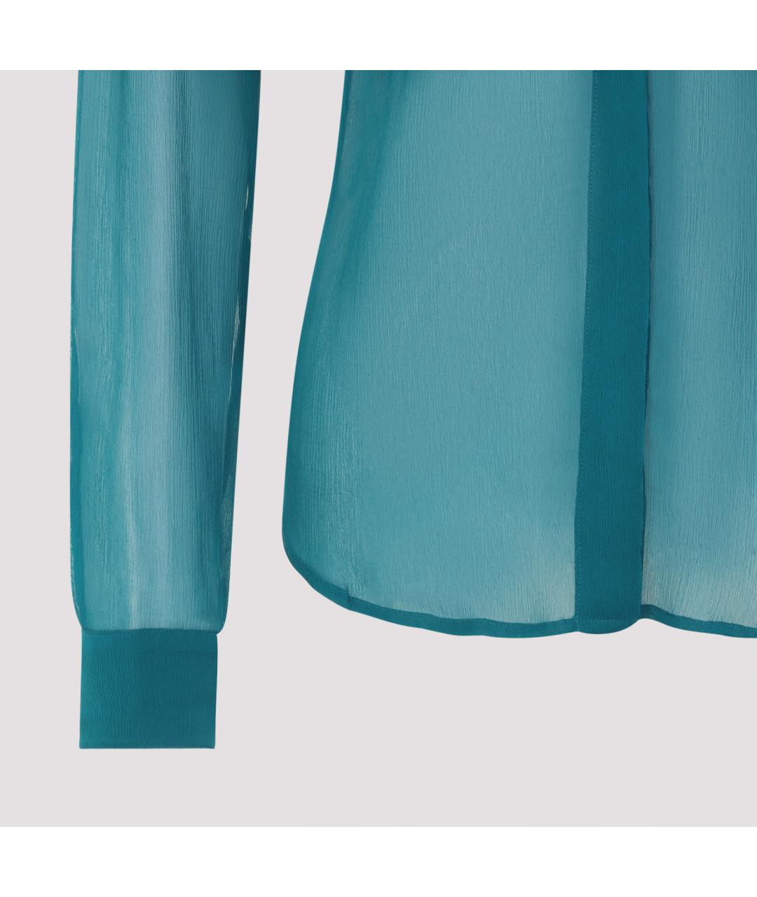 DRIES VAN NOTEN Зеленая вискозная блузы, фото 4
