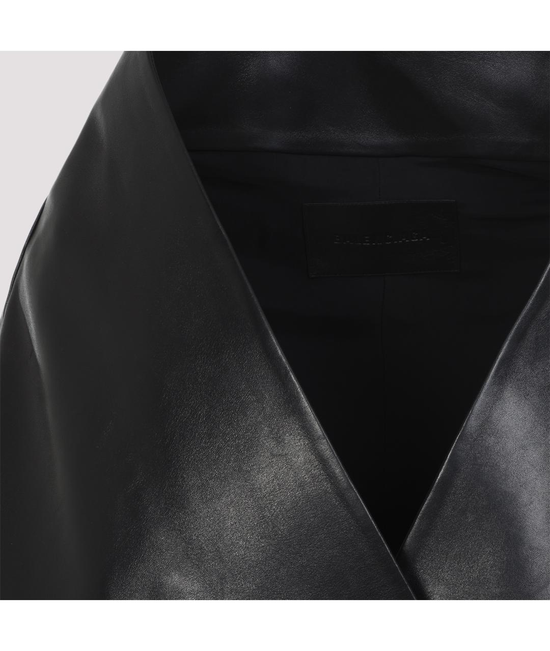 BALENCIAGA Черная кожаная куртка, фото 5