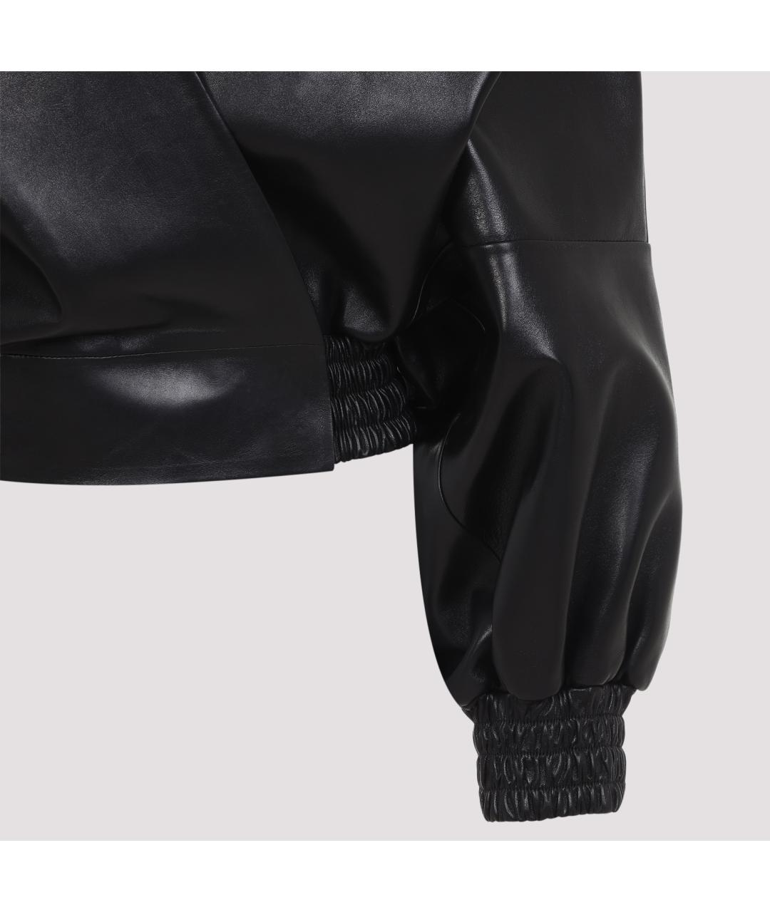 BALENCIAGA Черная кожаная куртка, фото 4