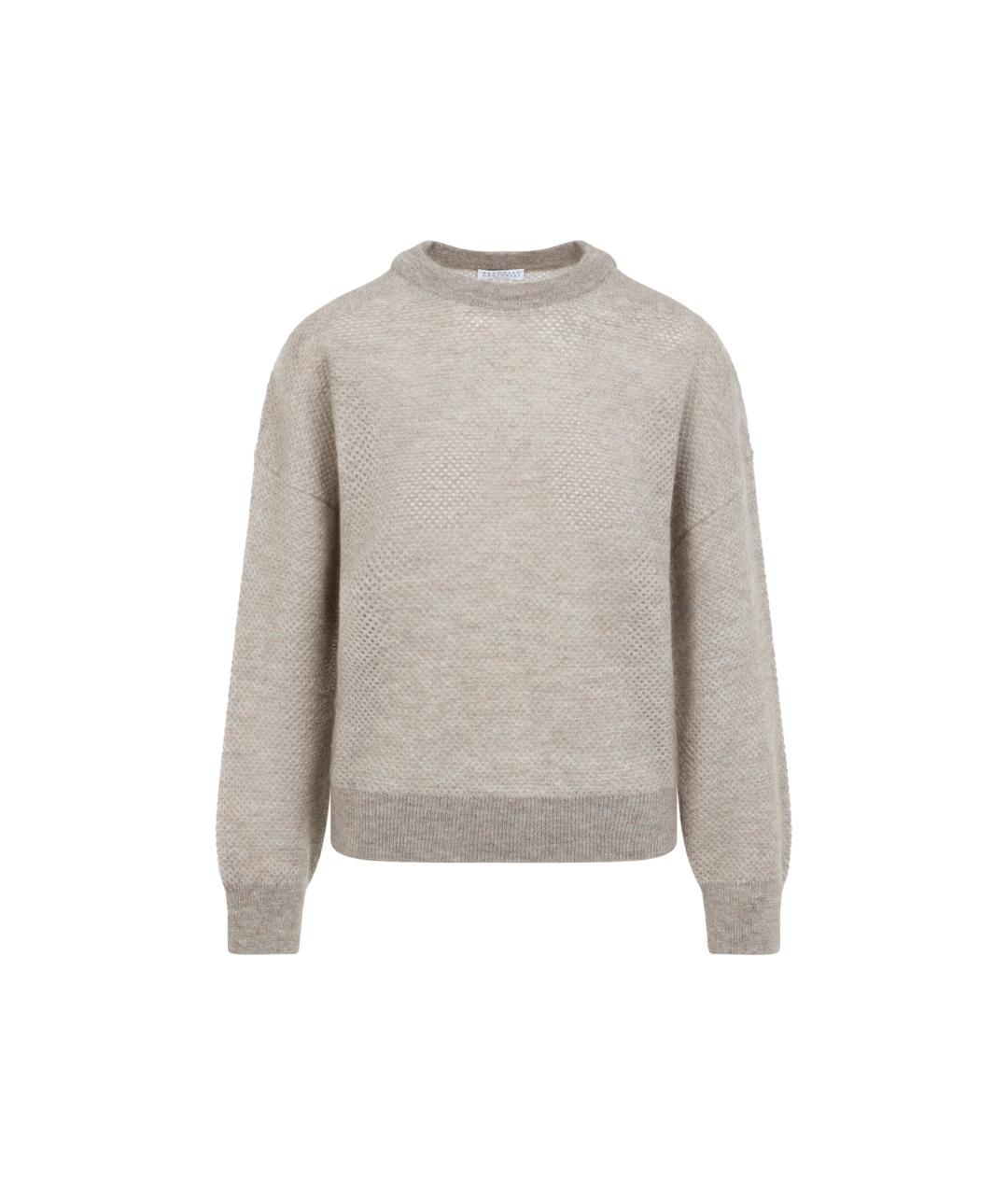 BRUNELLO CUCINELLI Бежевый джемпер / свитер, фото 1