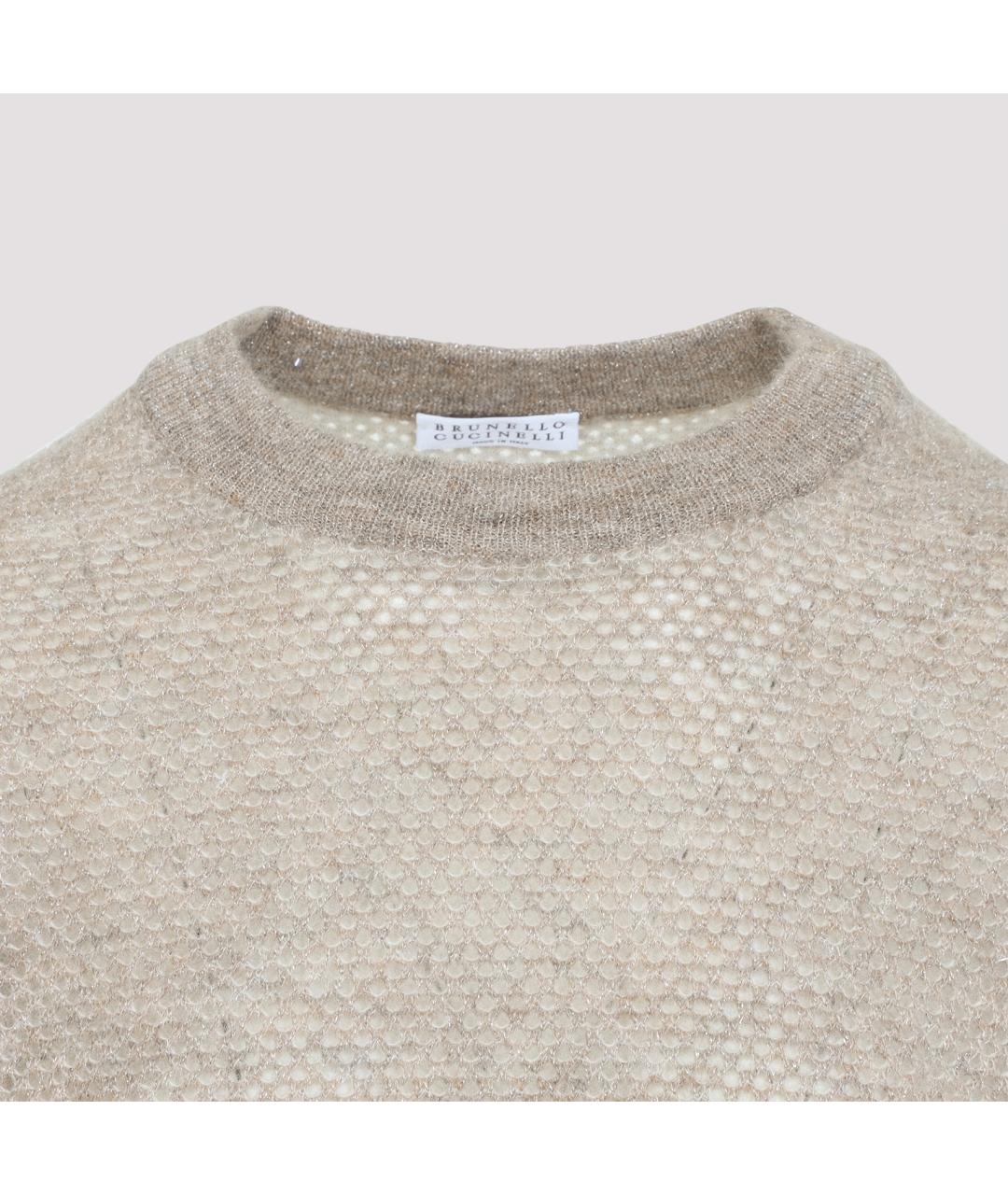 BRUNELLO CUCINELLI Бежевый джемпер / свитер, фото 4