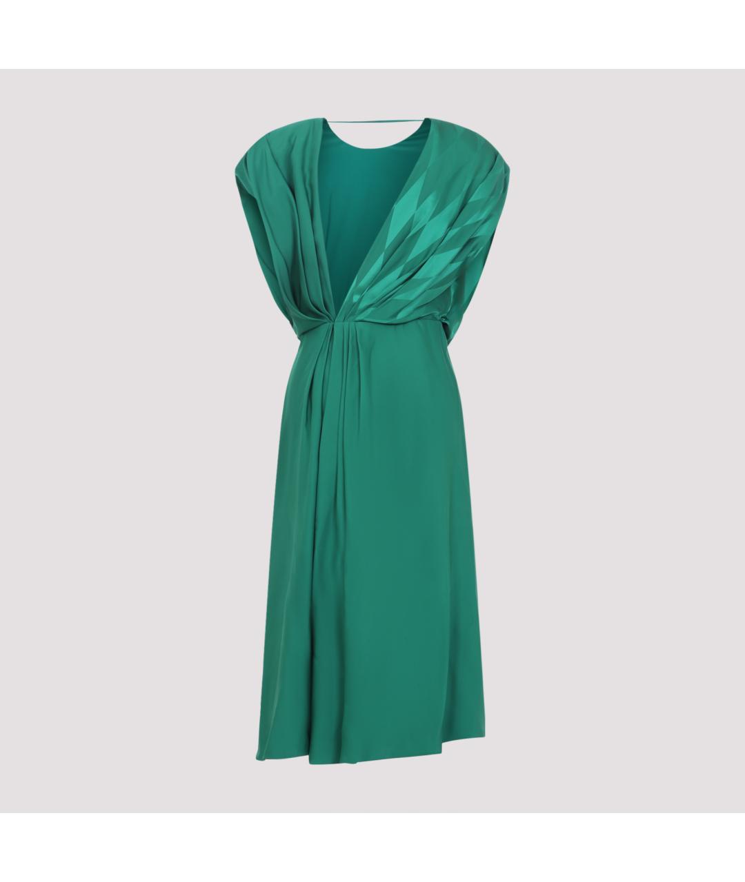 VERSACE Зеленые шелковое коктейльное платье, фото 3