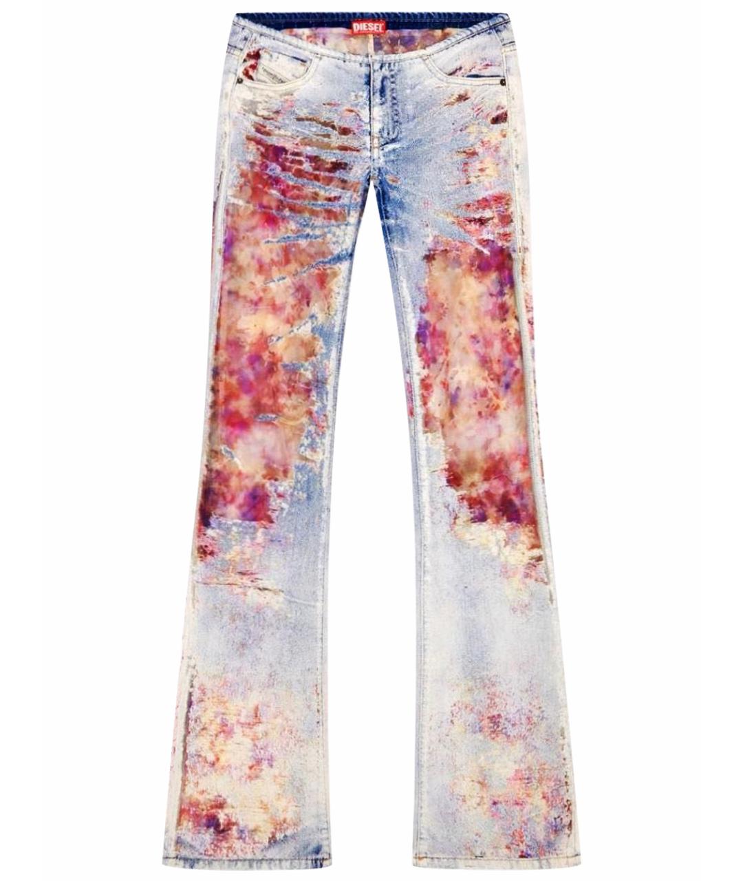 DIESEL Голубые хлопковые джинсы клеш, фото 1