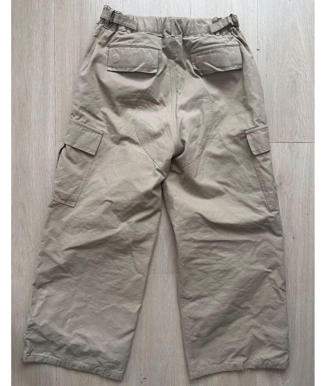 PLANTA ROSA Бежевые хлопковые брюки широкие, фото 4