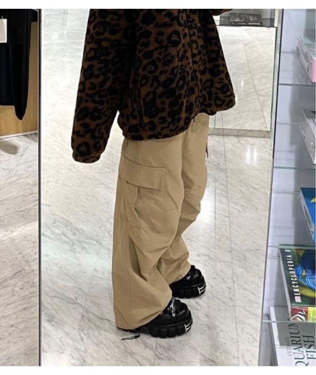 PLANTA ROSA Бежевые хлопковые брюки широкие, фото 6