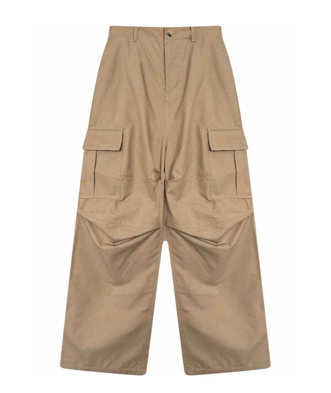 PLANTA ROSA Бежевые хлопковые брюки широкие, фото 8