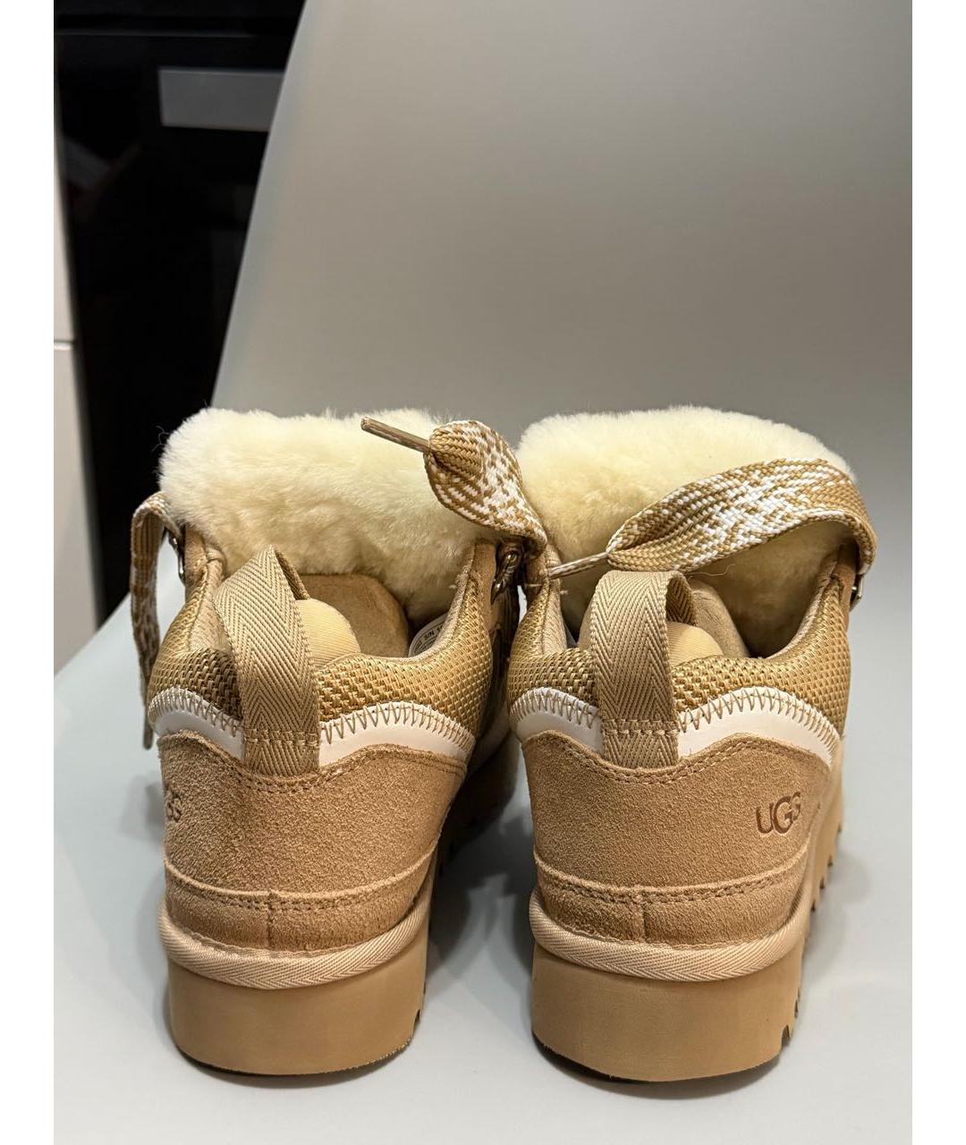 UGG AUSTRALIA Коричневые замшевые кроссовки, фото 4