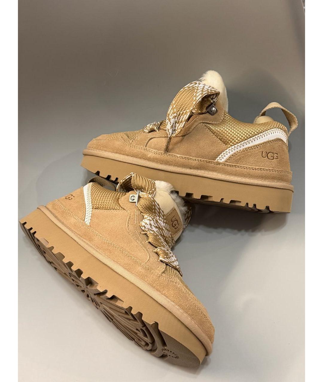 UGG AUSTRALIA Коричневые замшевые кроссовки, фото 5