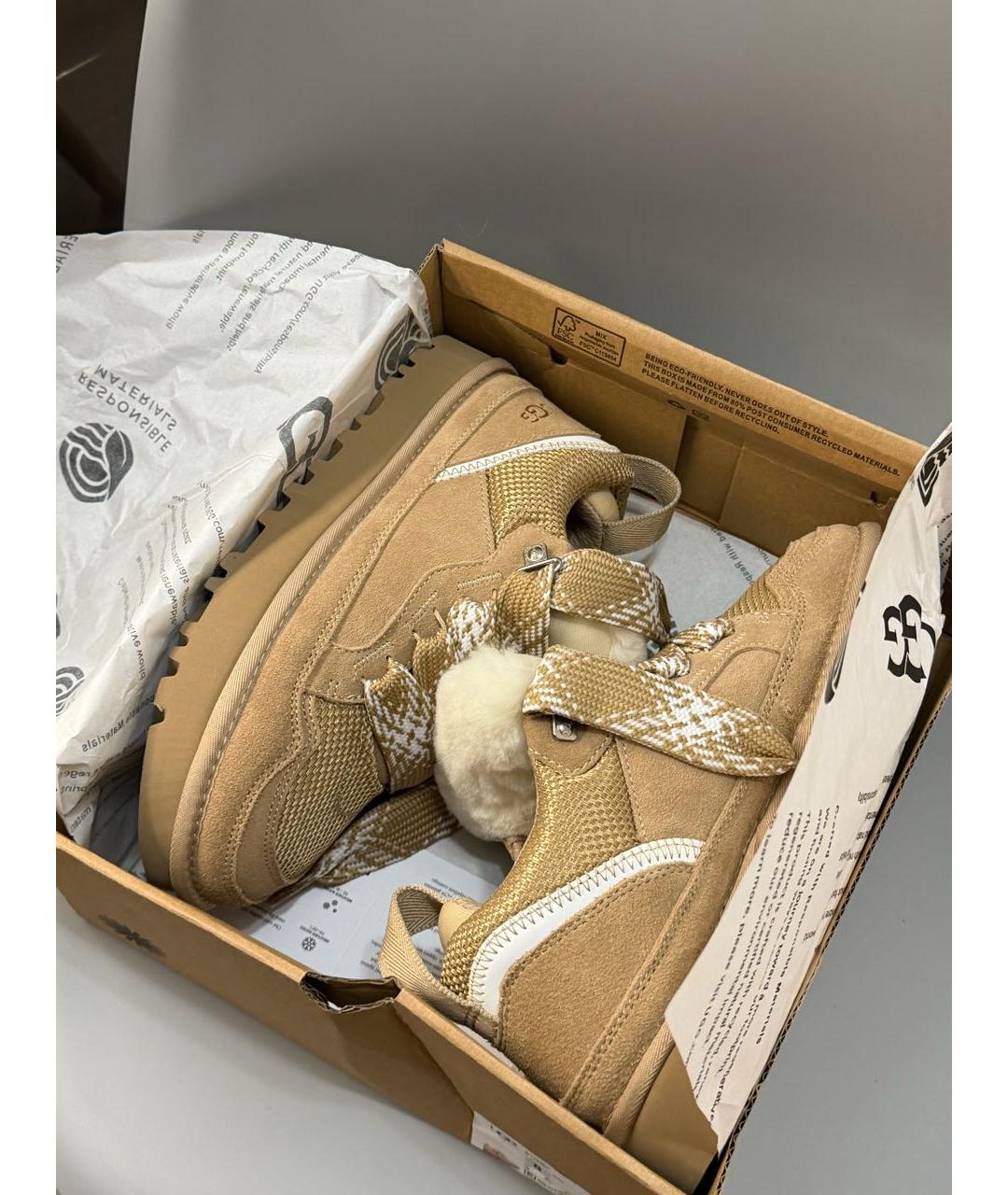 UGG AUSTRALIA Коричневые замшевые кроссовки, фото 6