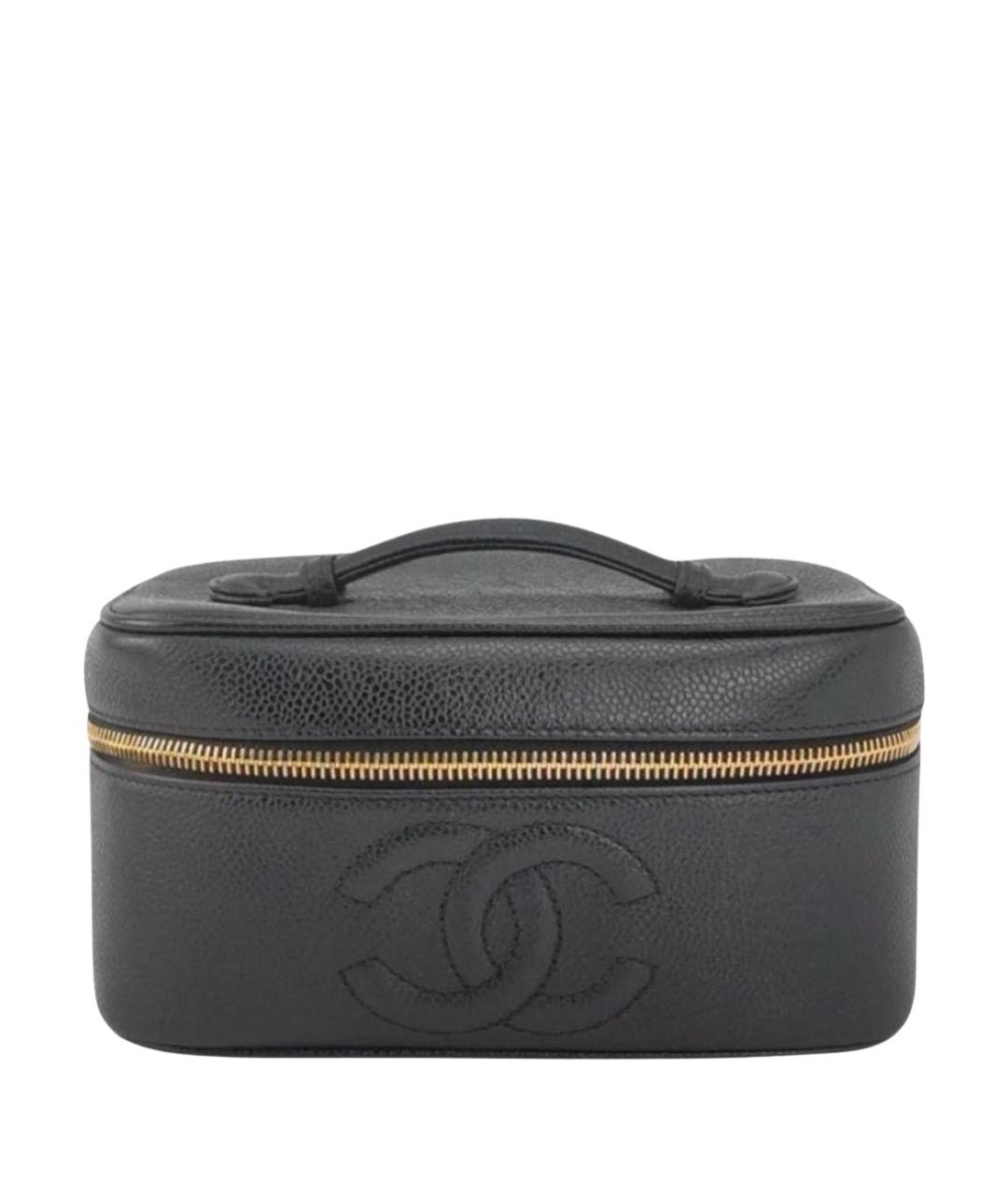 CHANEL Черная кожаная сумка с короткими ручками, фото 1