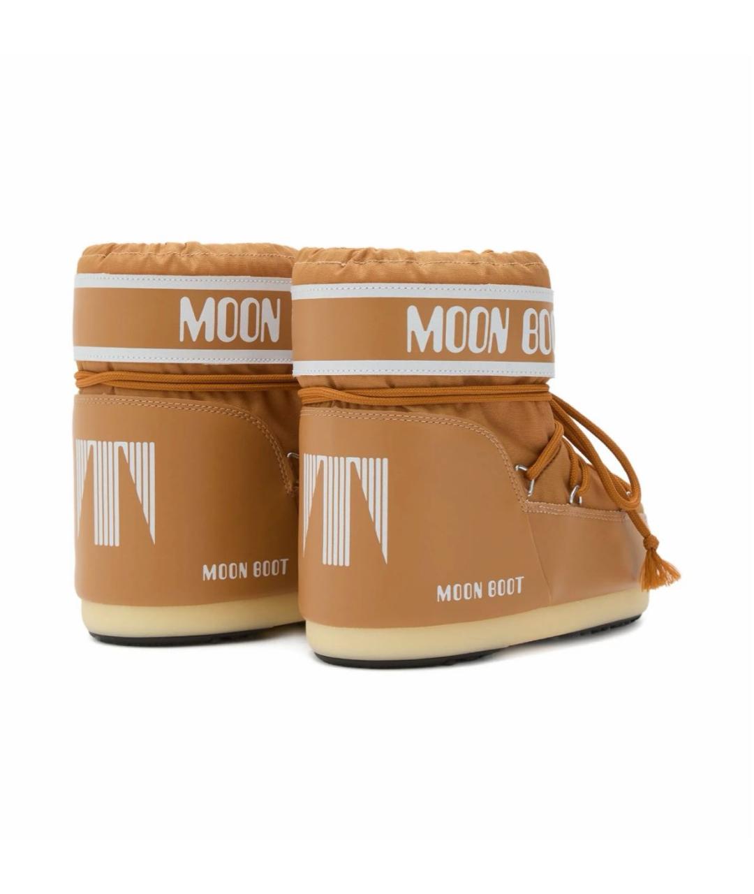 MOON BOOT Коричневые текстильные ботинки, фото 3