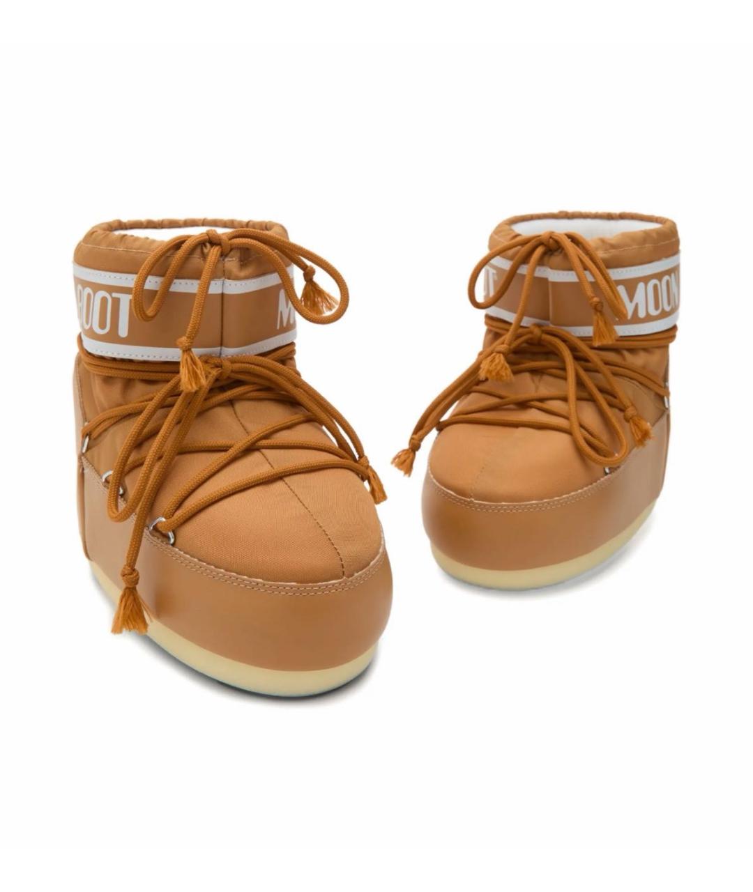 MOON BOOT Коричневые текстильные ботинки, фото 2