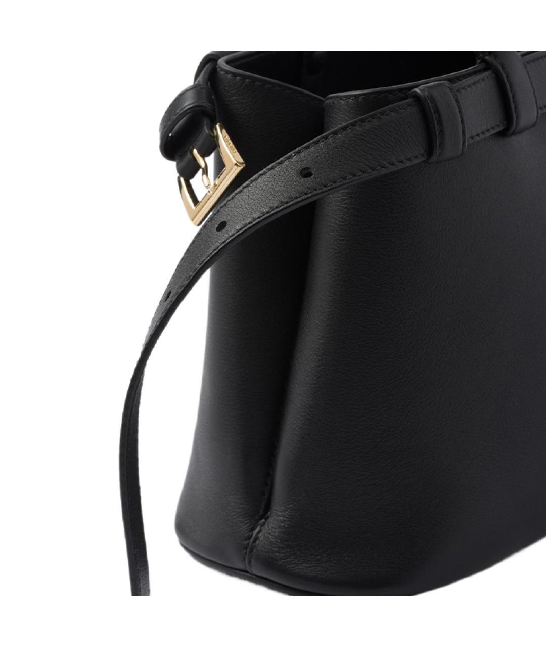 PRADA Черная кожаная сумка через плечо, фото 5