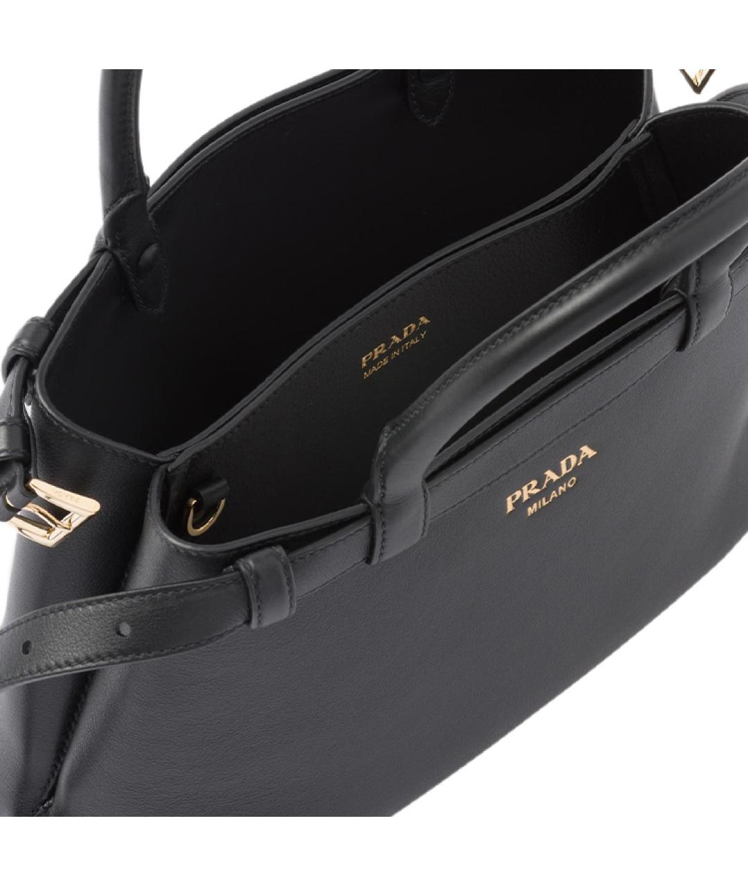 PRADA Черная кожаная сумка через плечо, фото 4