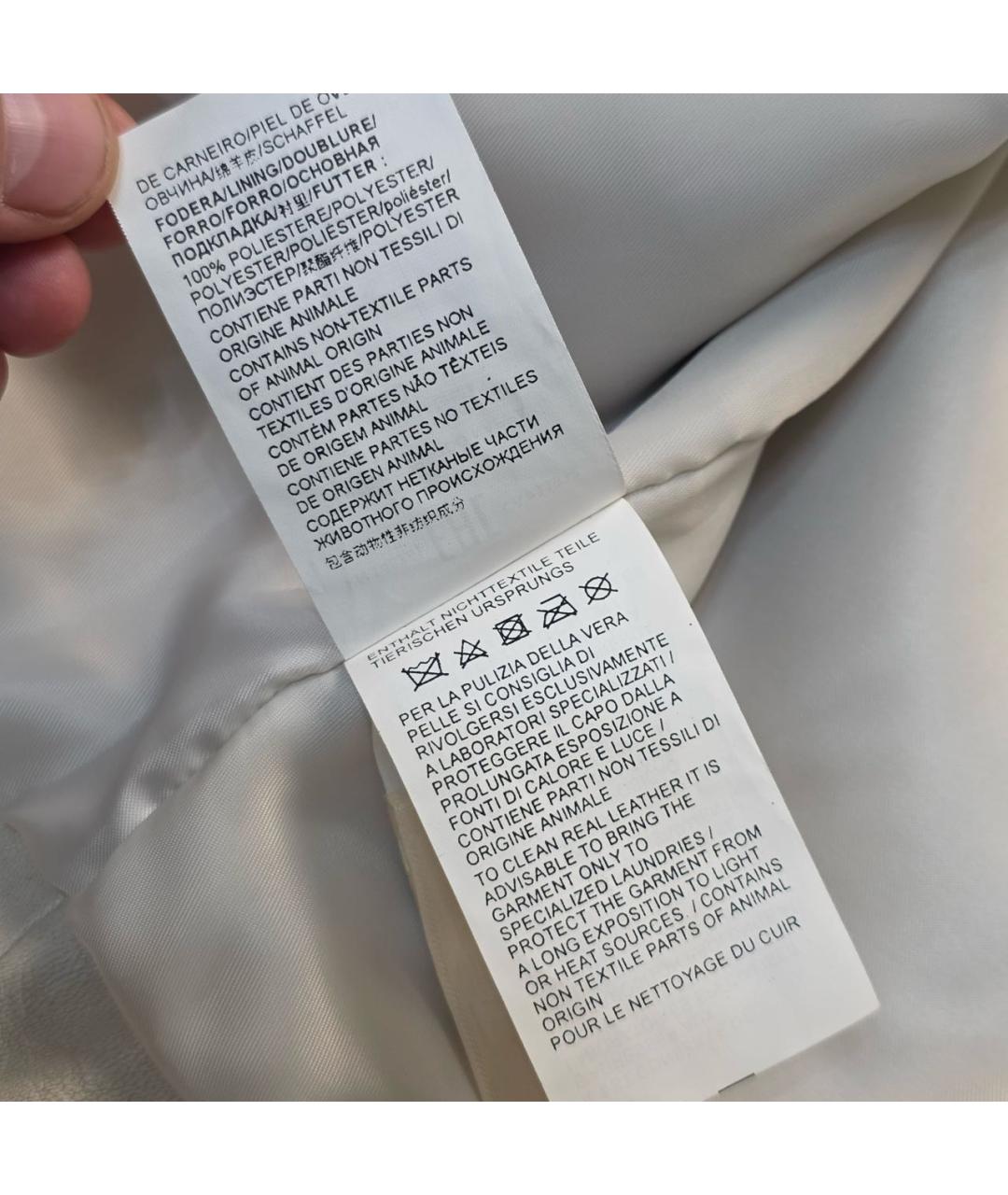 PINKO Белая кожаная куртка, фото 7