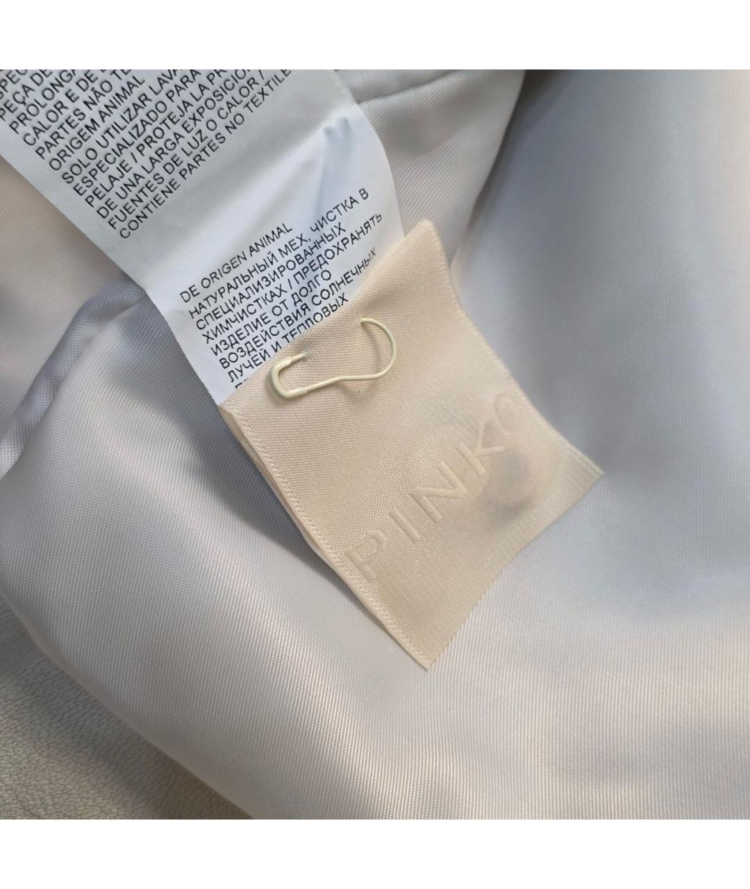 PINKO Белая кожаная куртка, фото 5