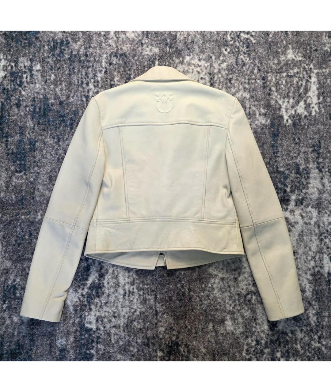 PINKO Белая кожаная куртка, фото 2