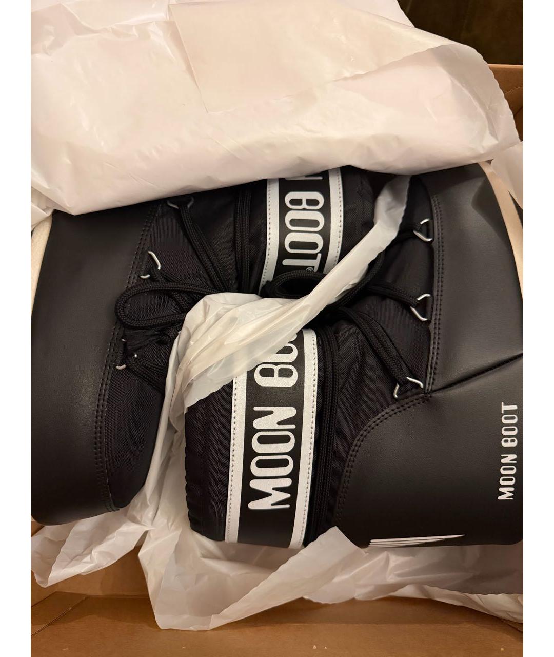 MOON BOOT Черные текстильные ботинки, фото 4