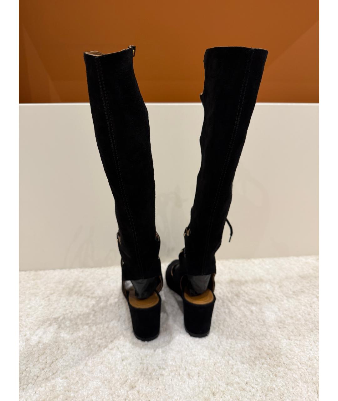 CHLOE Черные замшевые босоножки, фото 4