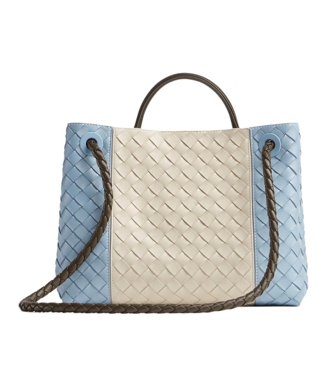 BOTTEGA VENETA Голубая сумка через плечо, фото 3