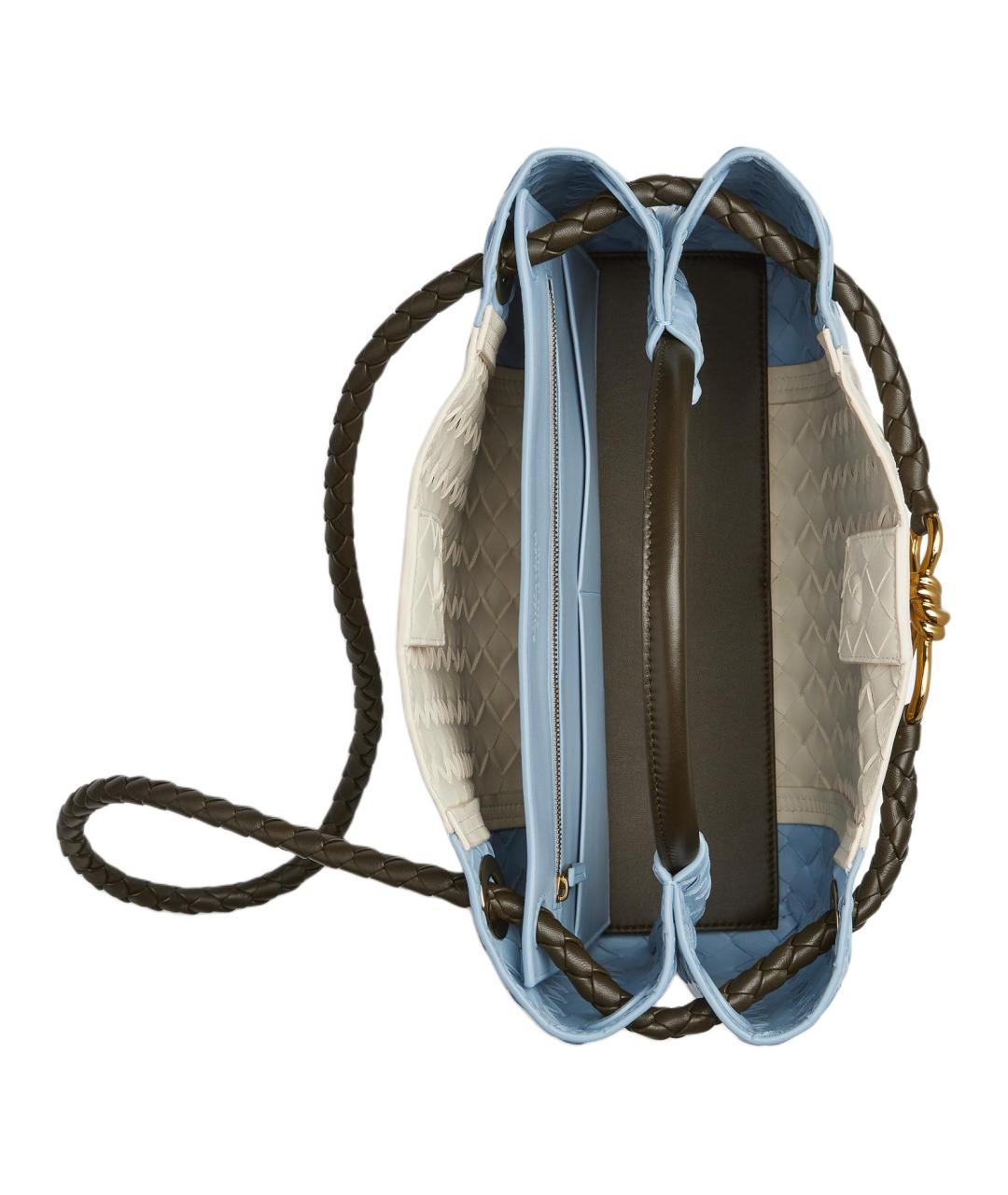 BOTTEGA VENETA Голубая сумка через плечо, фото 4
