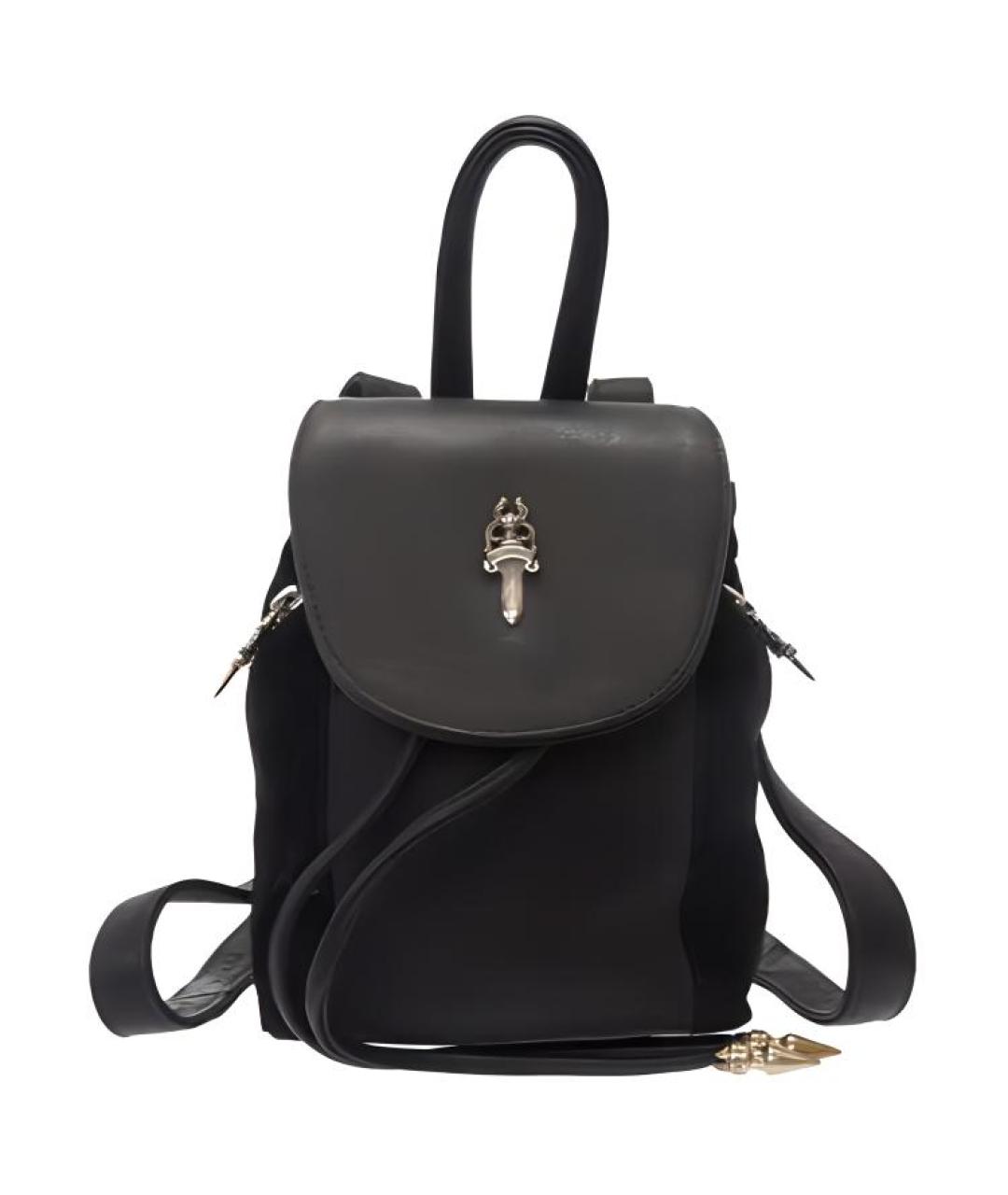 CHROME HEARTS Черный кожаный рюкзак, фото 1