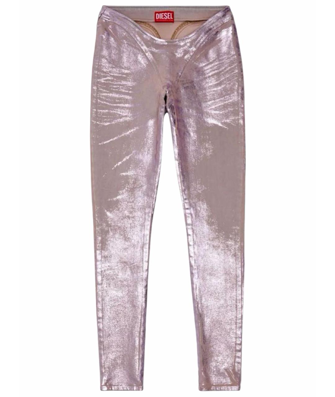 DIESEL Розовые хлопко-эластановые джинсы слим, фото 1