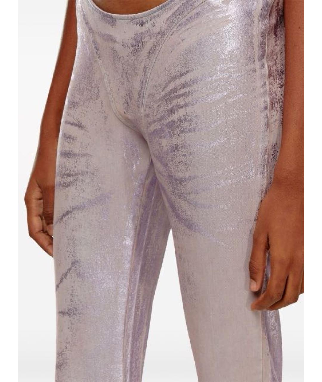 DIESEL Розовые хлопко-эластановые джинсы слим, фото 4