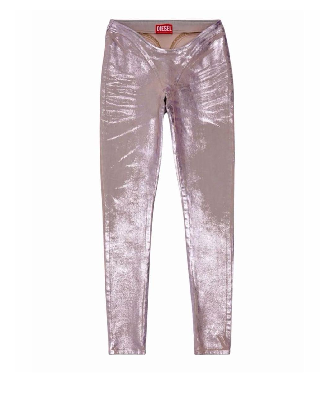 DIESEL Розовые хлопко-эластановые джинсы слим, фото 2