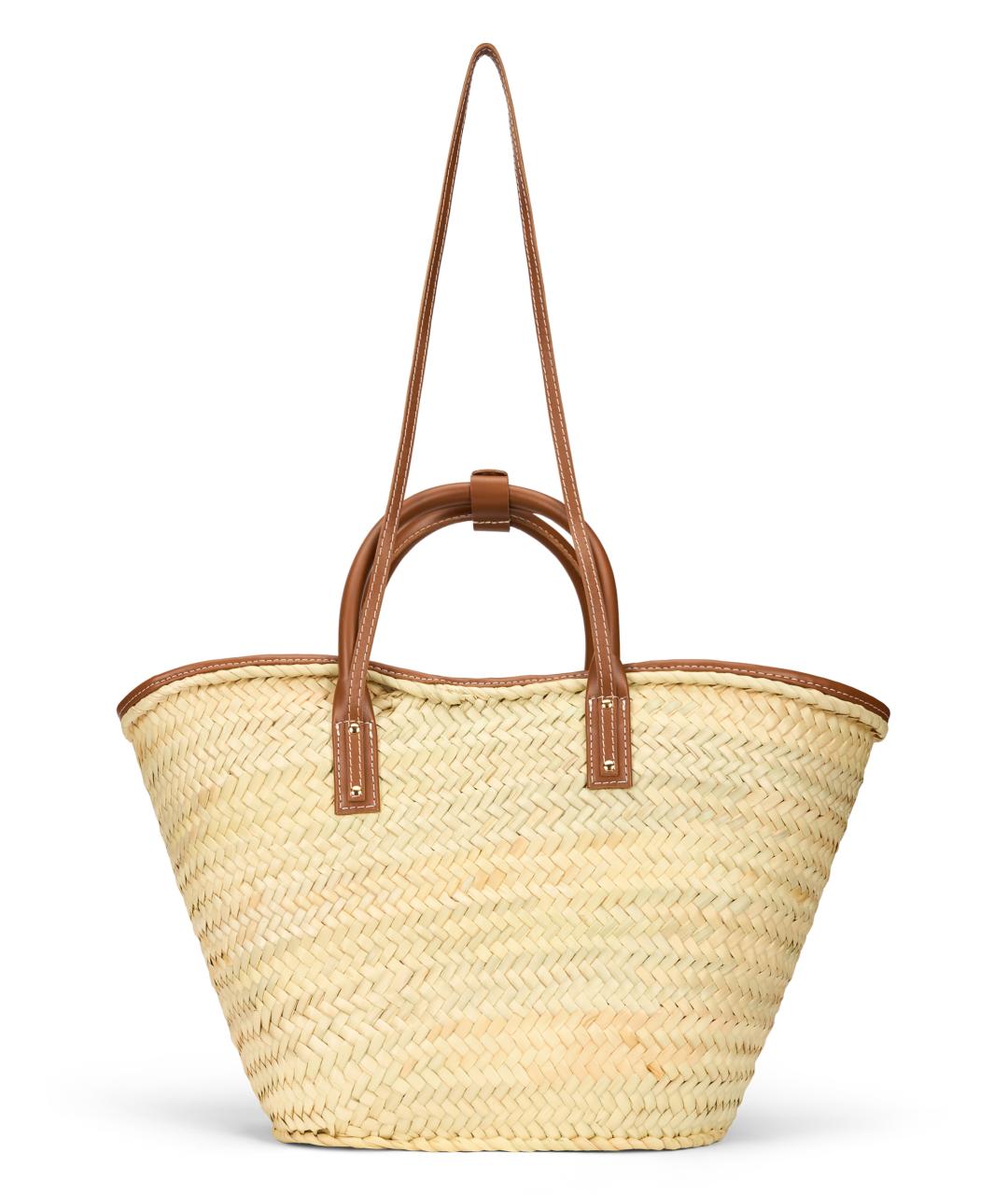 JACQUEMUS Бежевая пелетеная сумка тоут, фото 2