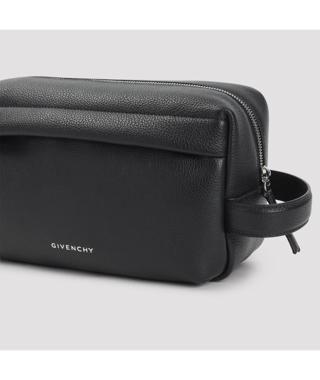 GIVENCHY Черная кожаная барсетка, фото 3