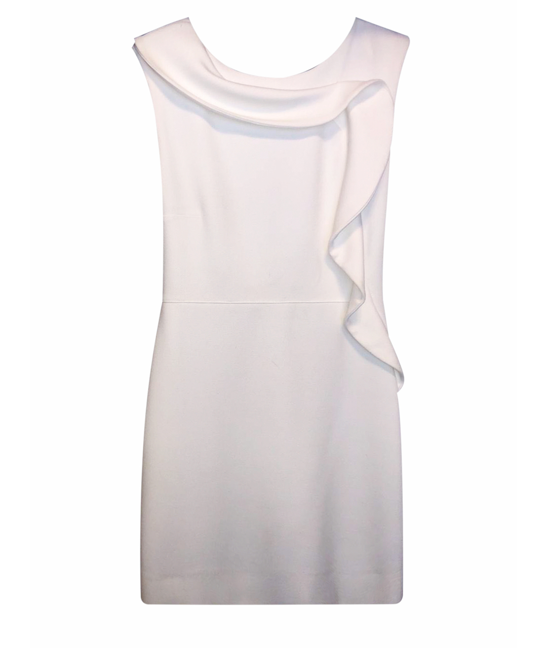 MAJE Белое хлопко-эластановое коктейльное платье, фото 1