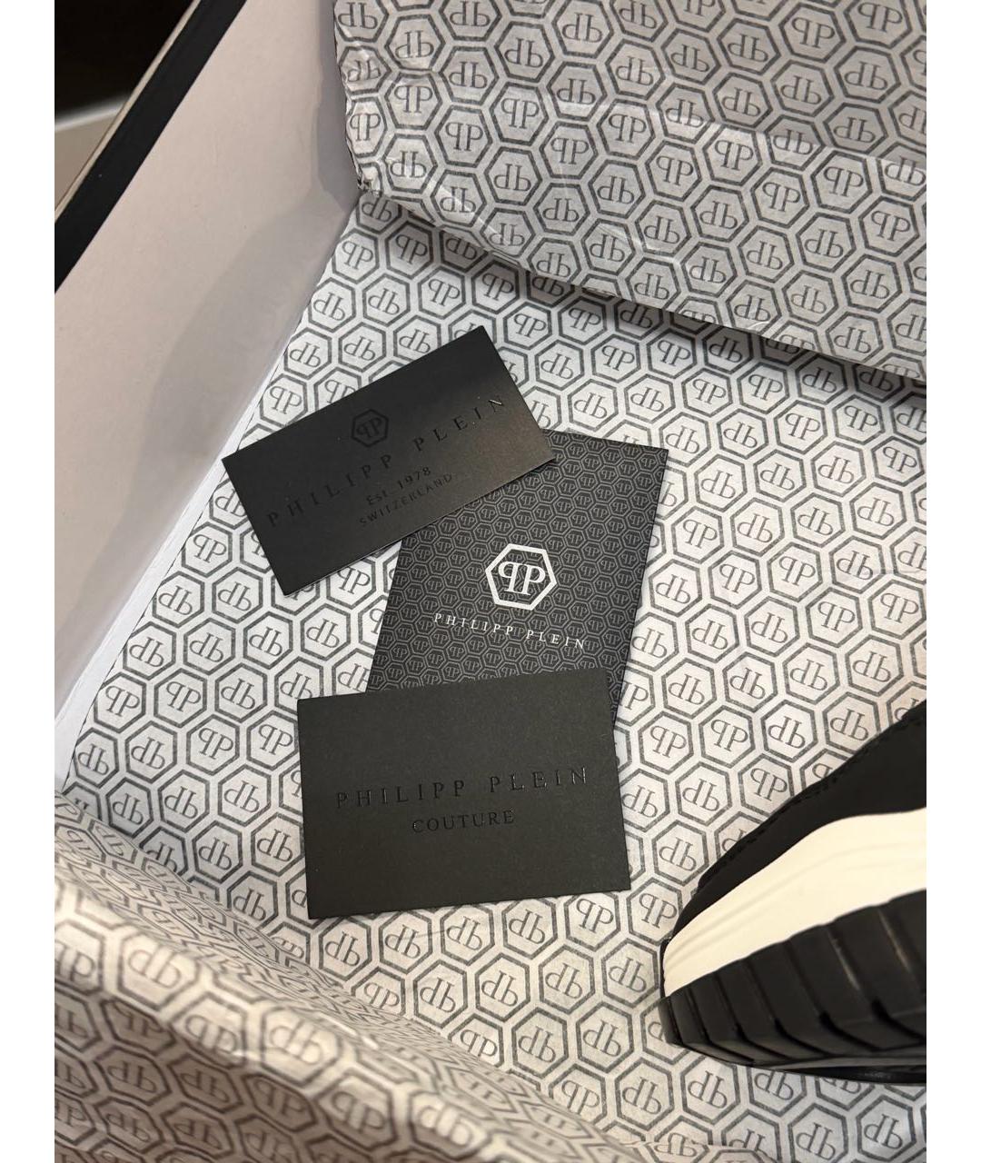 PHILIPP PLEIN Черные низкие кроссовки / кеды, фото 6