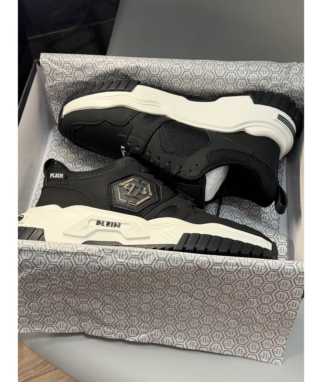 PHILIPP PLEIN Черные низкие кроссовки / кеды, фото 5