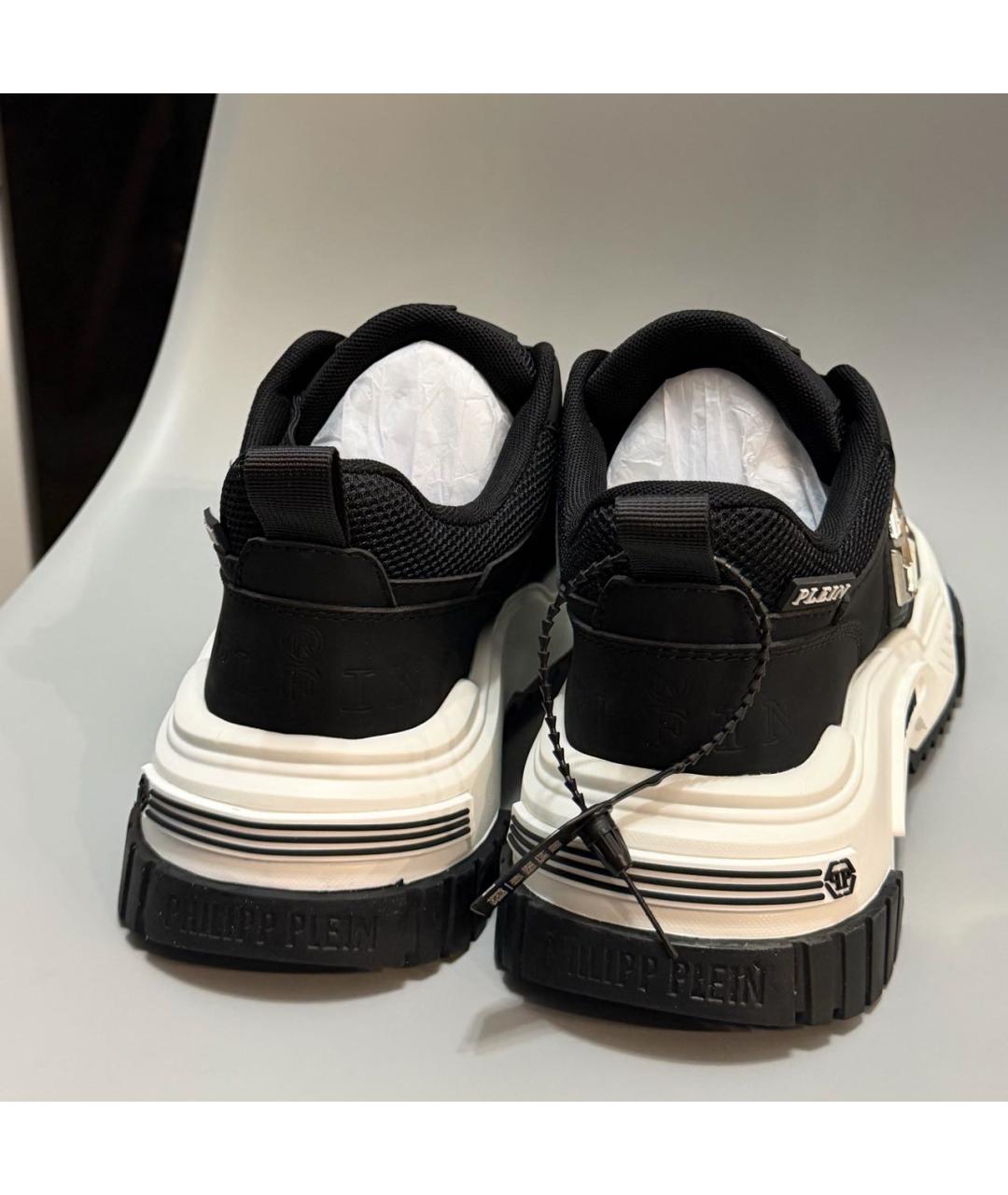 PHILIPP PLEIN Черные низкие кроссовки / кеды, фото 4