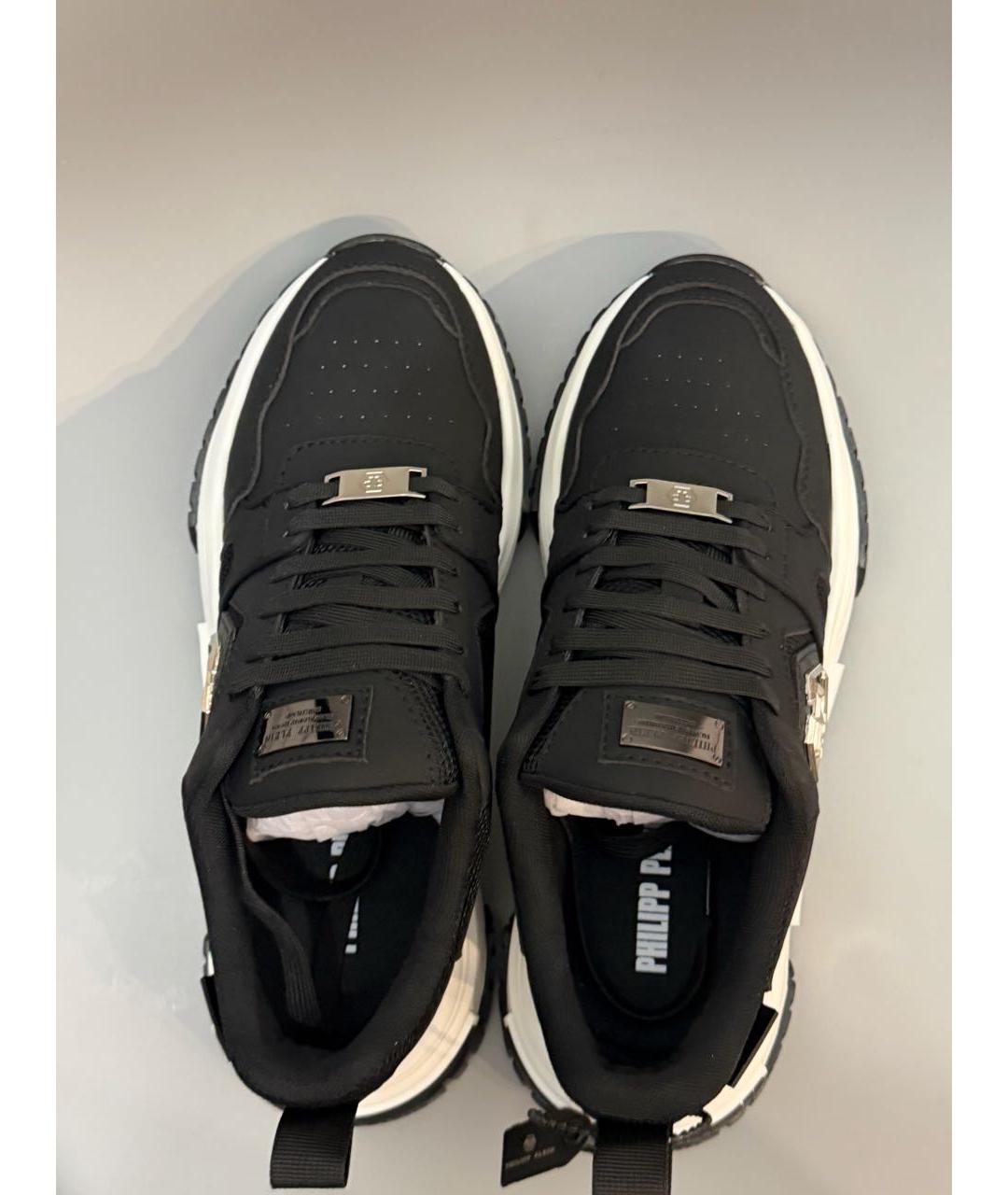 PHILIPP PLEIN Черные низкие кроссовки / кеды, фото 3