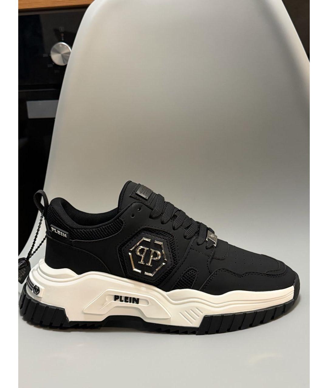PHILIPP PLEIN Черные низкие кроссовки / кеды, фото 8