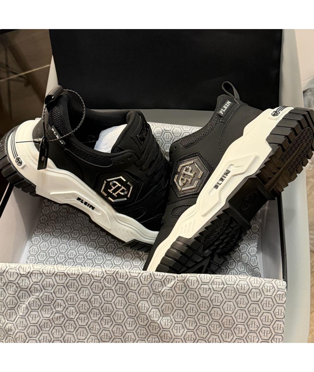 PHILIPP PLEIN Черные низкие кроссовки / кеды, фото 7