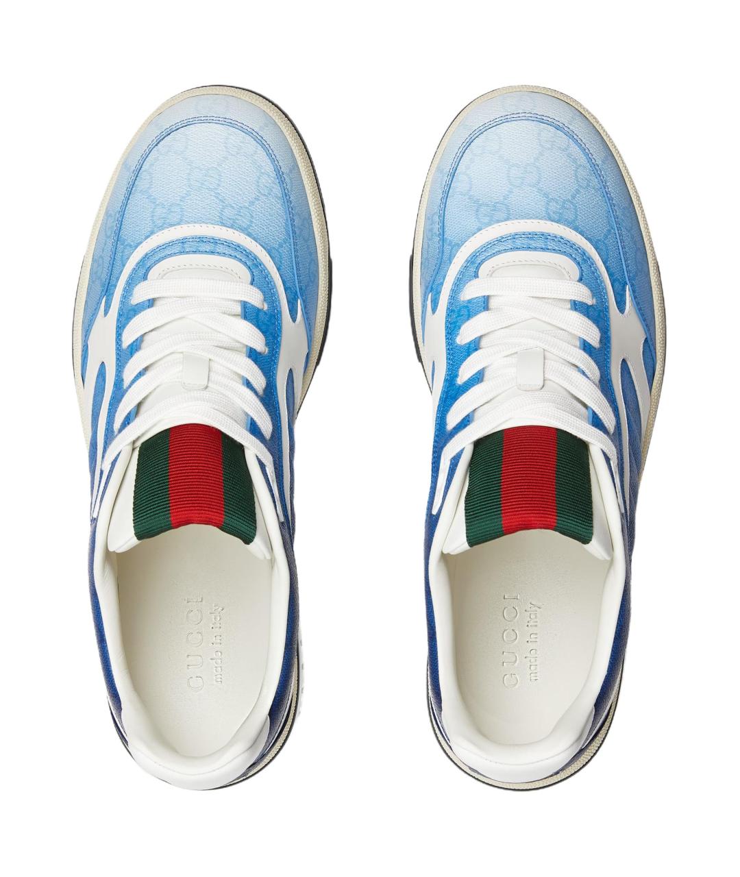 GUCCI Синие низкие кроссовки / кеды, фото 4