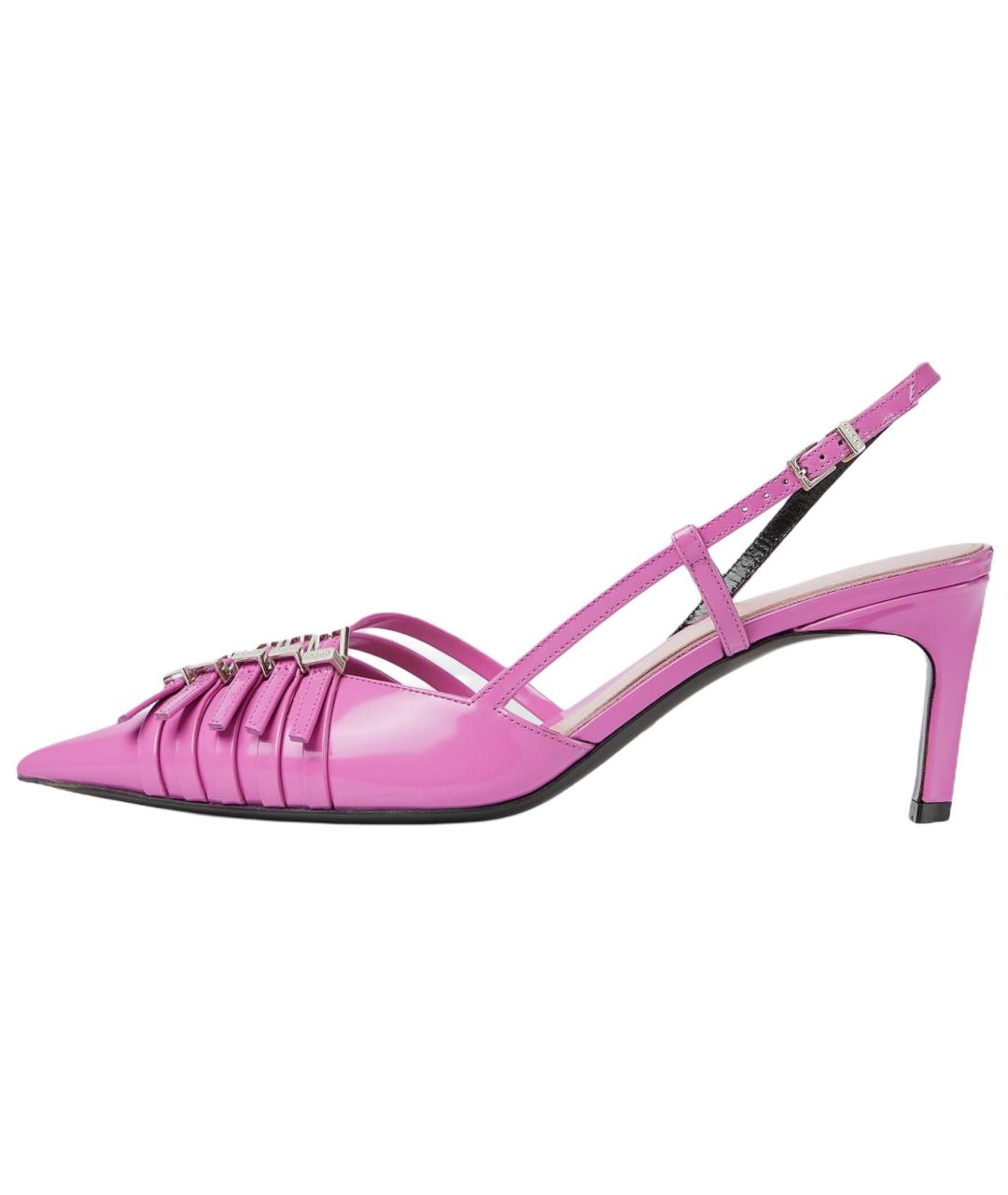 GUCCI Розовые кожаные туфли, фото 2