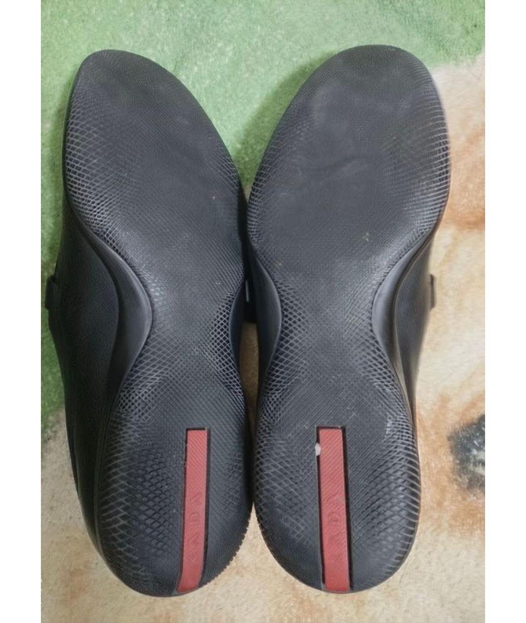 PRADA Черные кожаные лоферы, фото 5