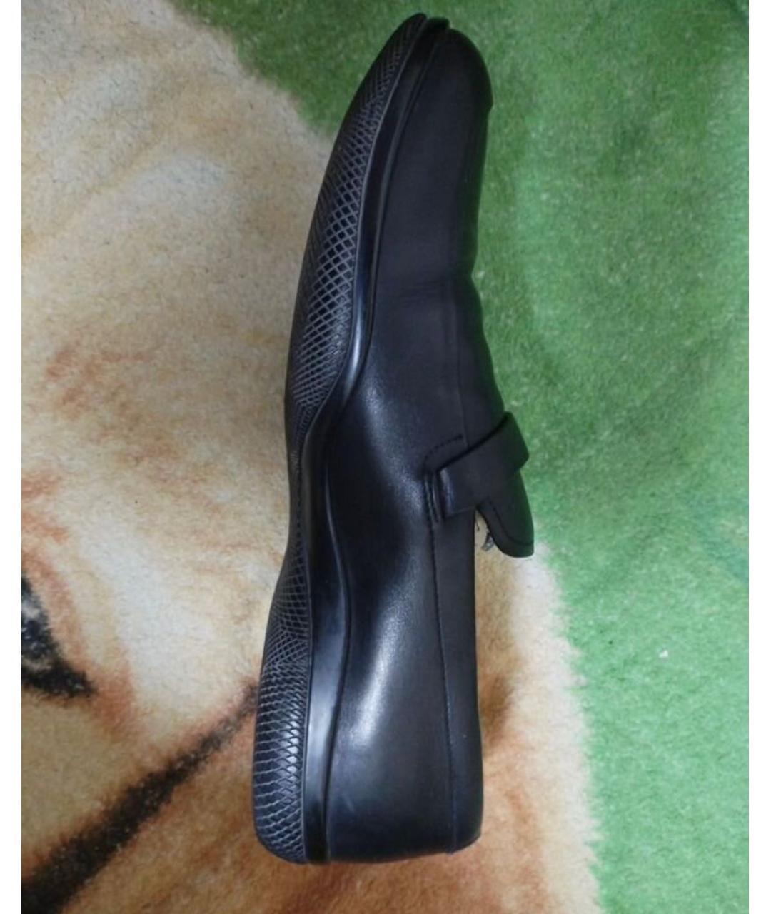 PRADA Черные кожаные лоферы, фото 4