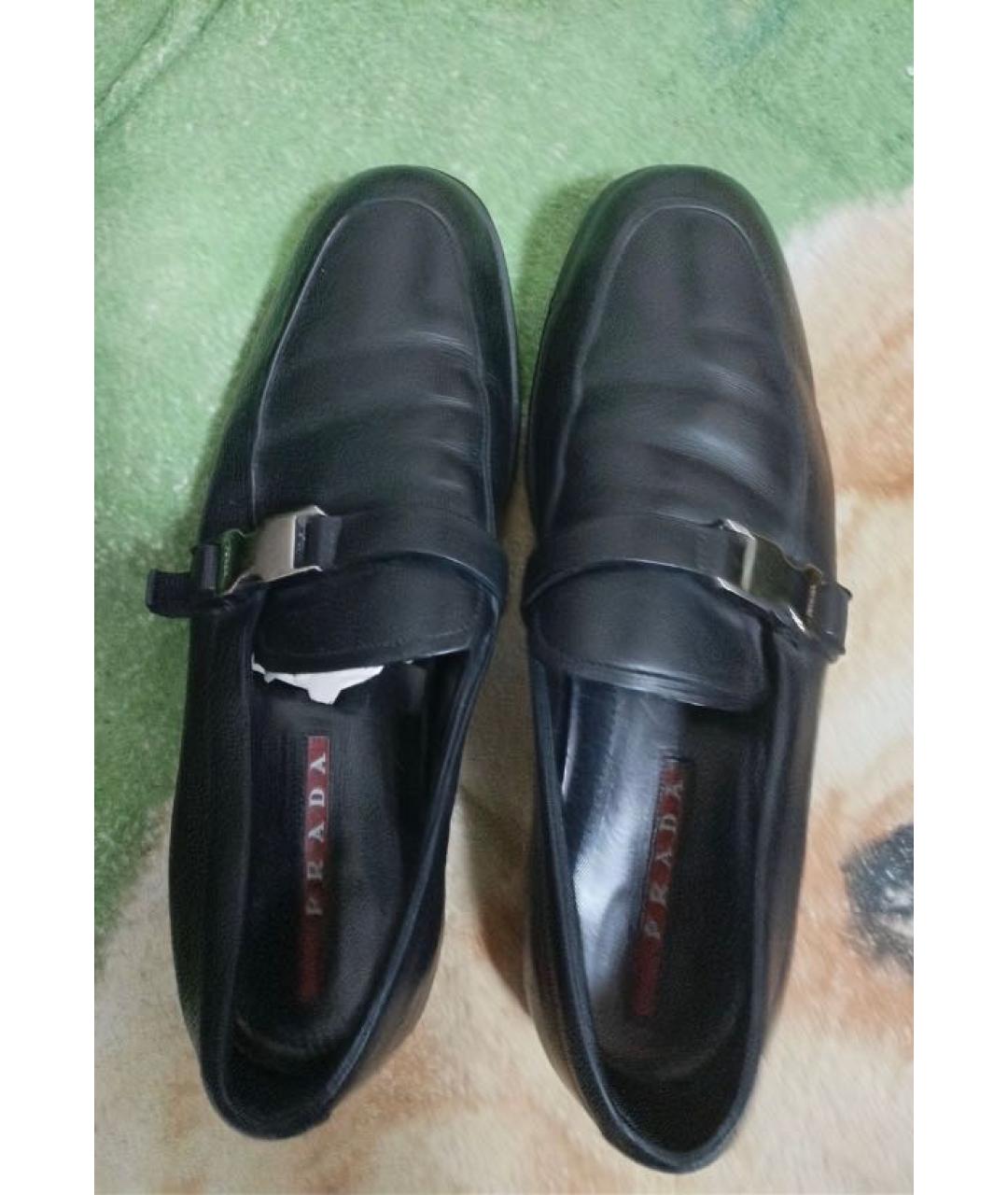 PRADA Черные кожаные лоферы, фото 3