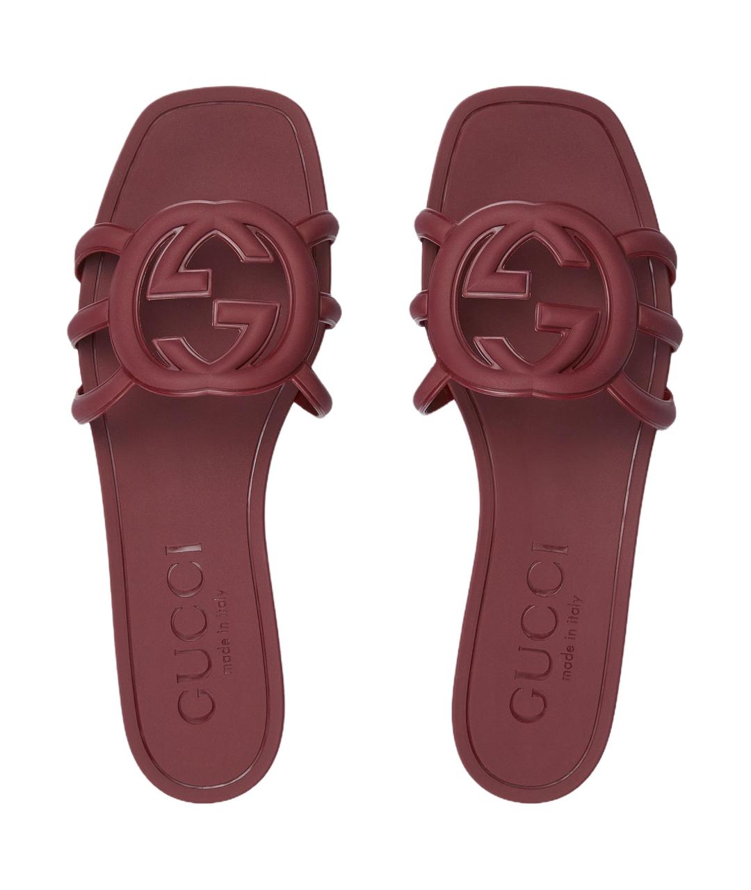 GUCCI Красные шлепанцы, фото 4