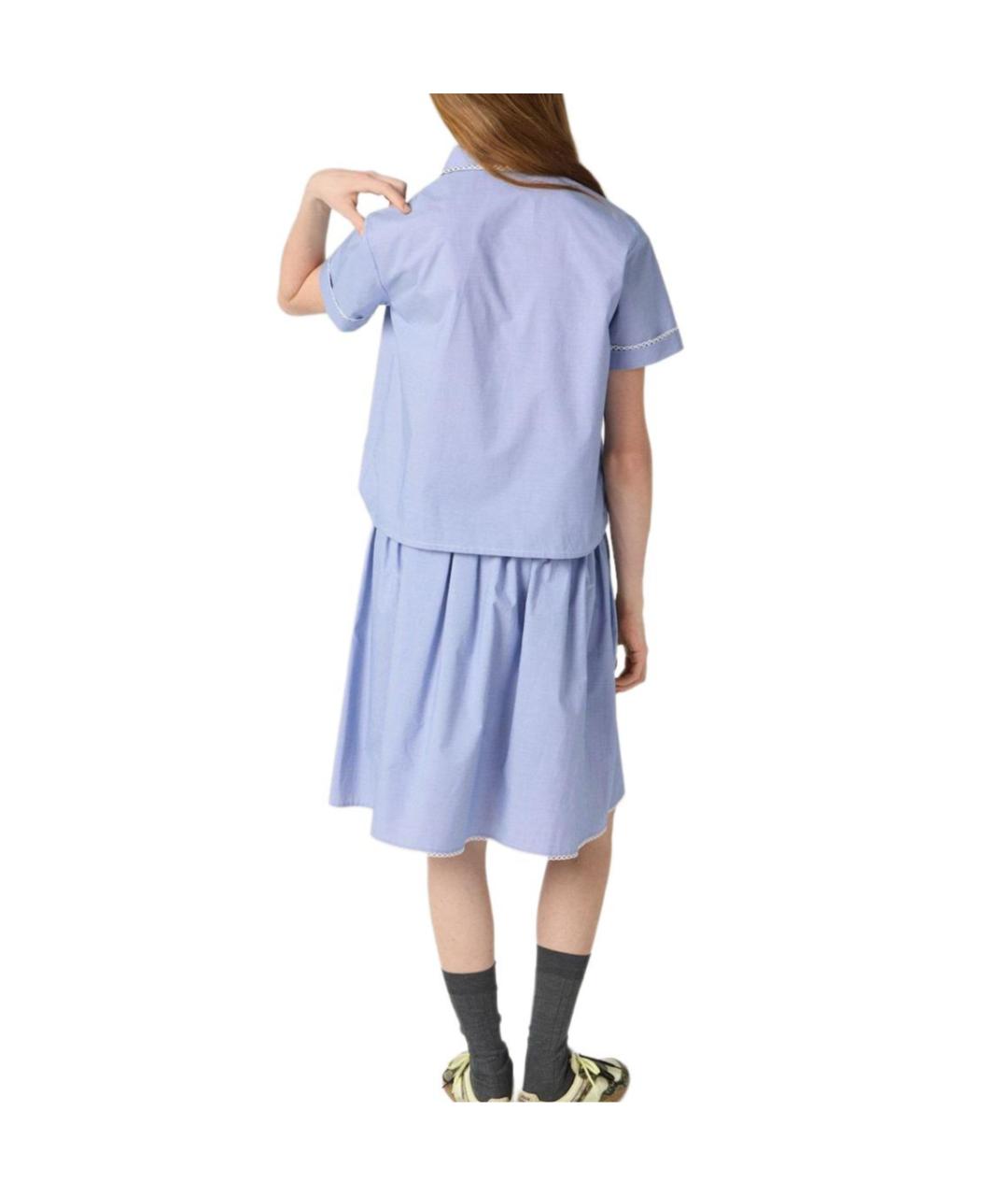 MIU MIU Голубая рубашка, фото 3