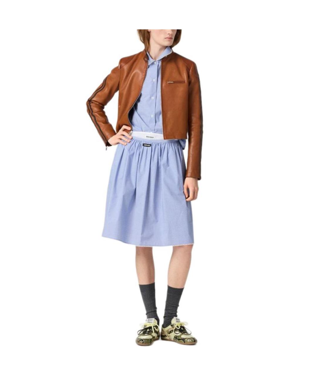 MIU MIU Голубая рубашка, фото 4