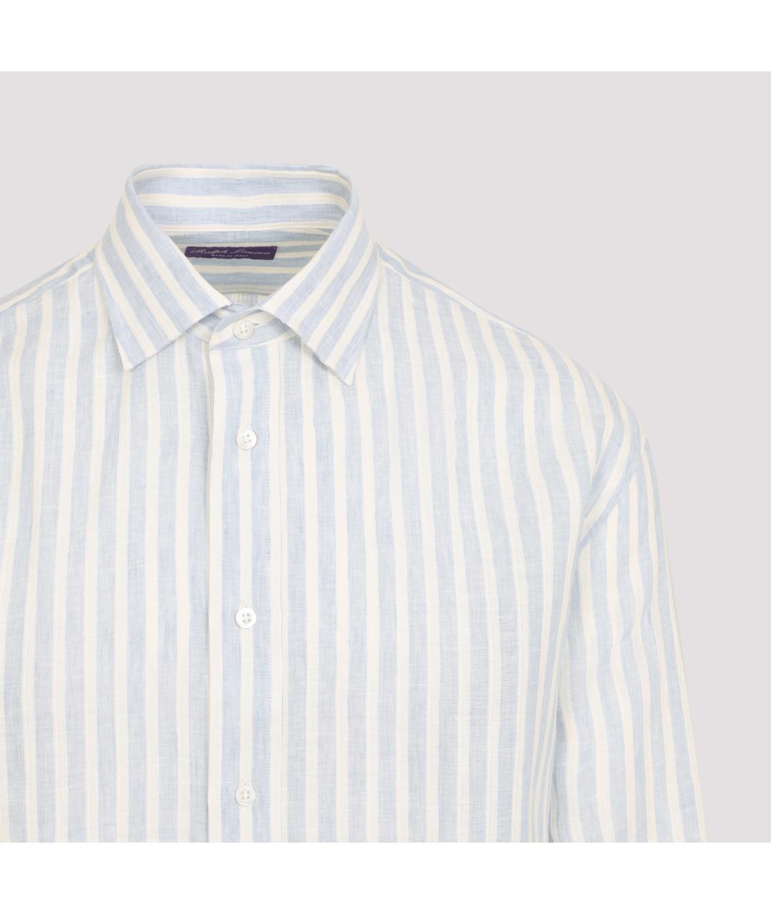 RALPH LAUREN PURPLE LABEL Голубая кэжуал рубашка, фото 3