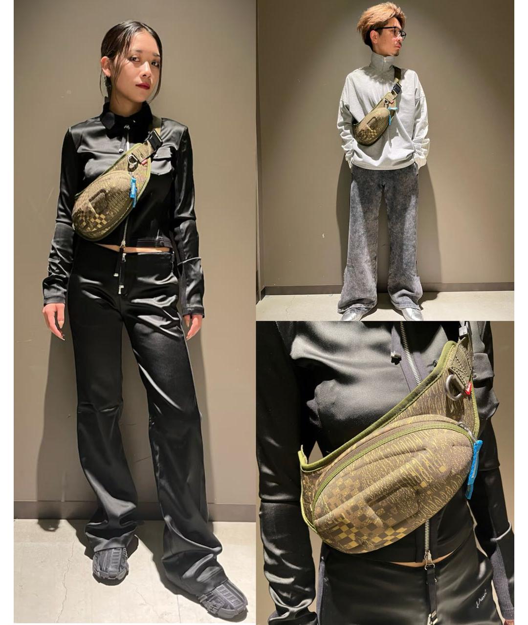 DIESEL Хаки поясная сумка, фото 3