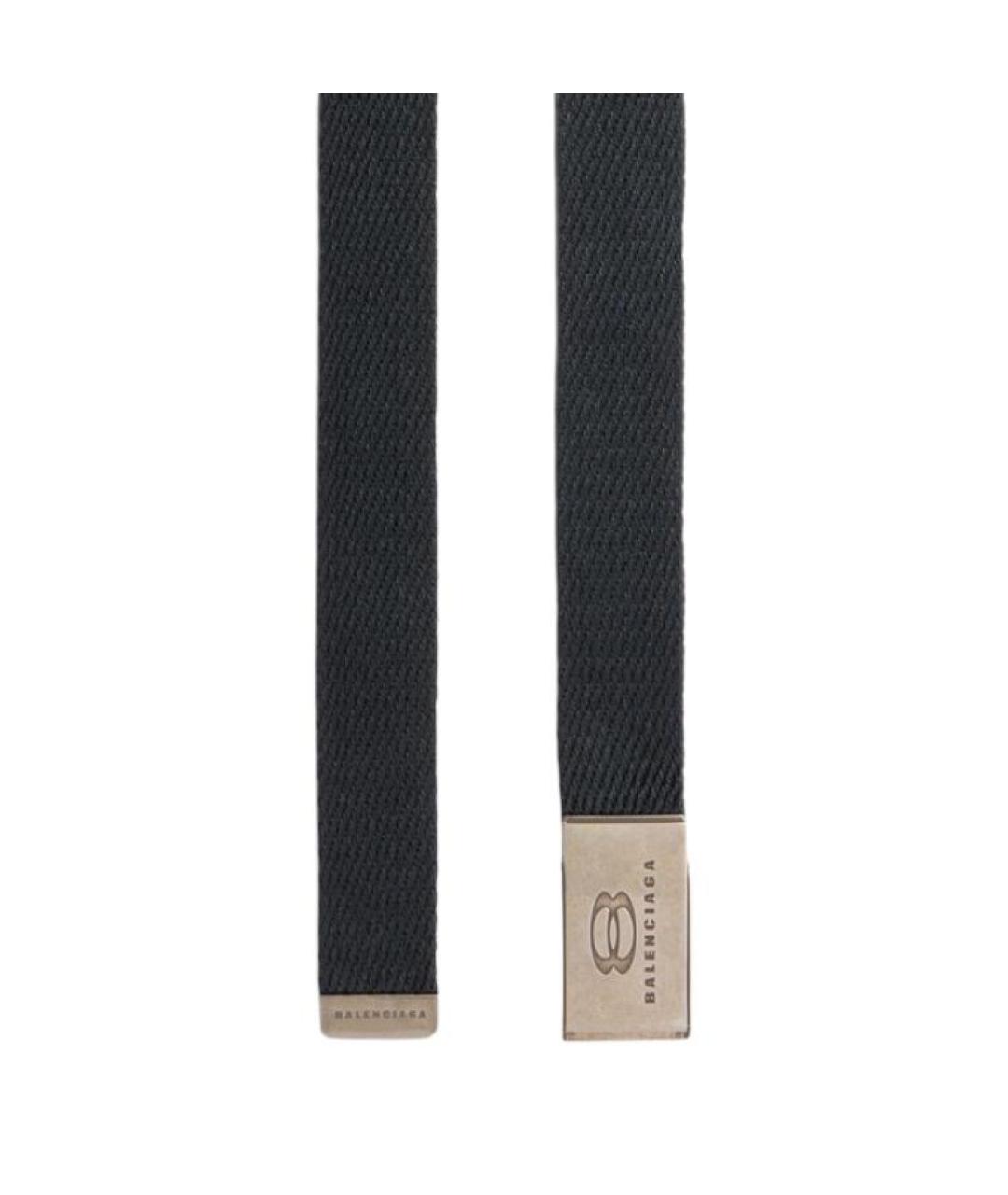 BALENCIAGA Черный кожаный ремень, фото 2